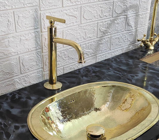 Artisanal Moroccan Brass Vanity Set