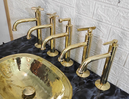 Artisanal Moroccan Brass Vanity Set