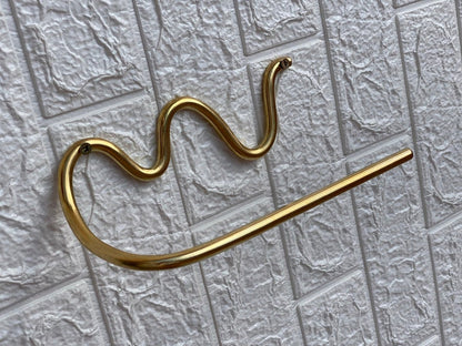Handmade Unlacquered Brass Towel Holder
