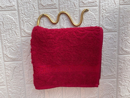 Handmade Unlacquered Brass Towel Holder