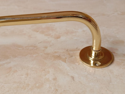 Handmade Unlacquered Brass Towel Holder