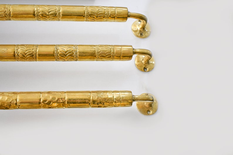 Handcrafted Unlacquered Brass Towel Rod