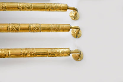 Handcrafted Unlacquered Brass Towel Rod
