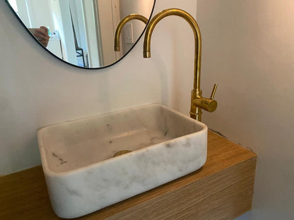 Unlacquered Brass Single Hole Kitchen Faucet