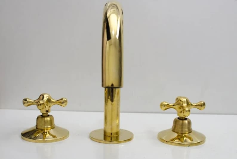 Unlacquered Solid Brass kitchen Bathroom Faucet