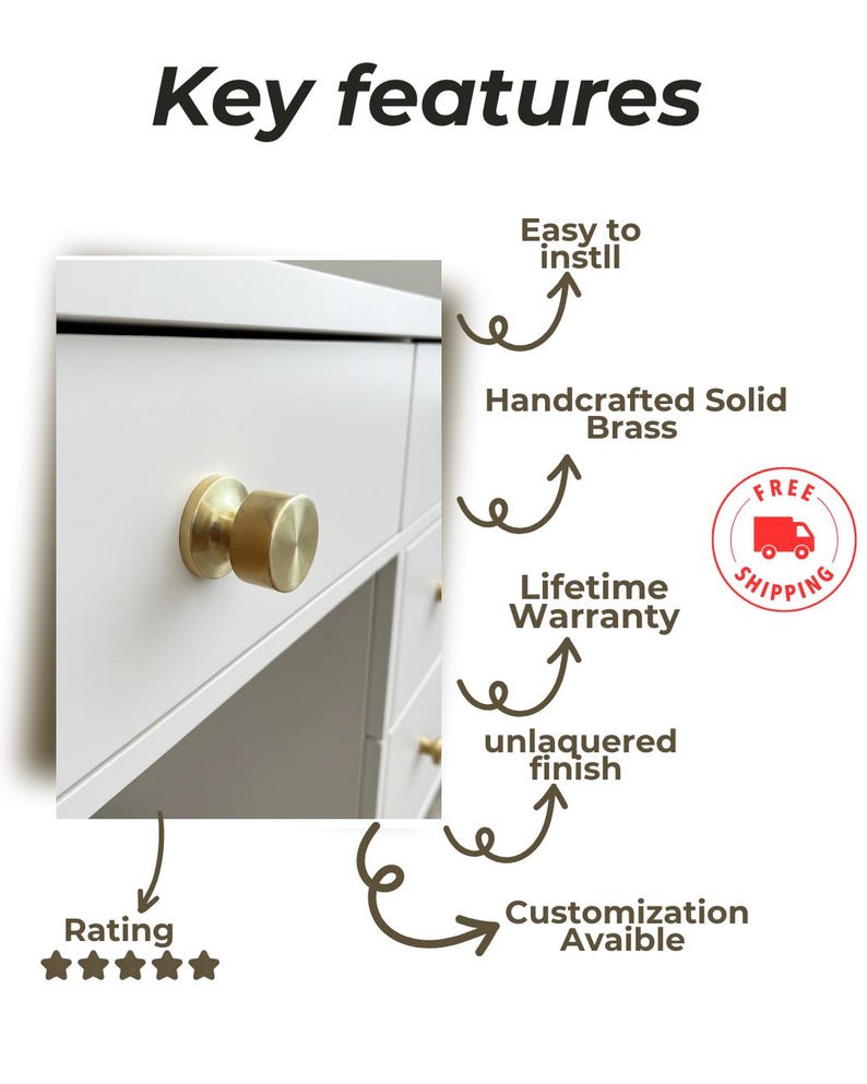 Unlacquered Brass Ball Cabinet Knobs