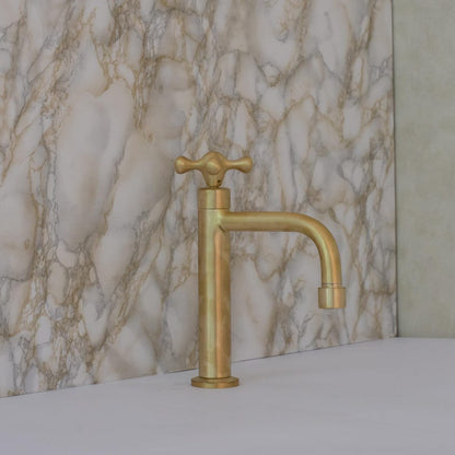 Brushed Brass Pillar Cold Water Tap