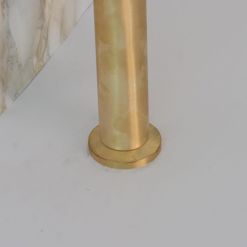 Brushed Brass Pillar Cold Water Tap