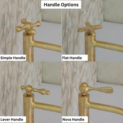 Brushed Brass Pillar Cold Water Tap