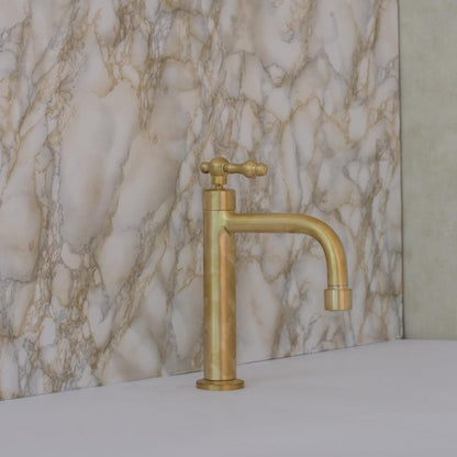 Brushed Brass Pillar Cold Water Tap