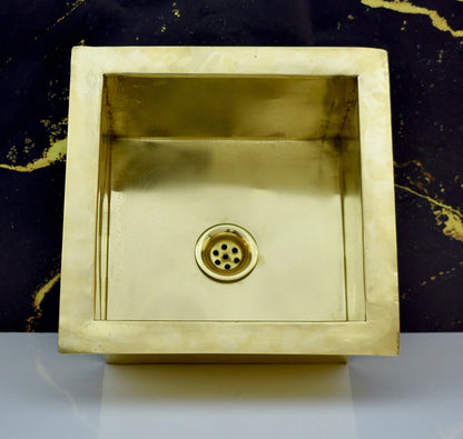 Unlacquered Brass Undermount Smooth Sink