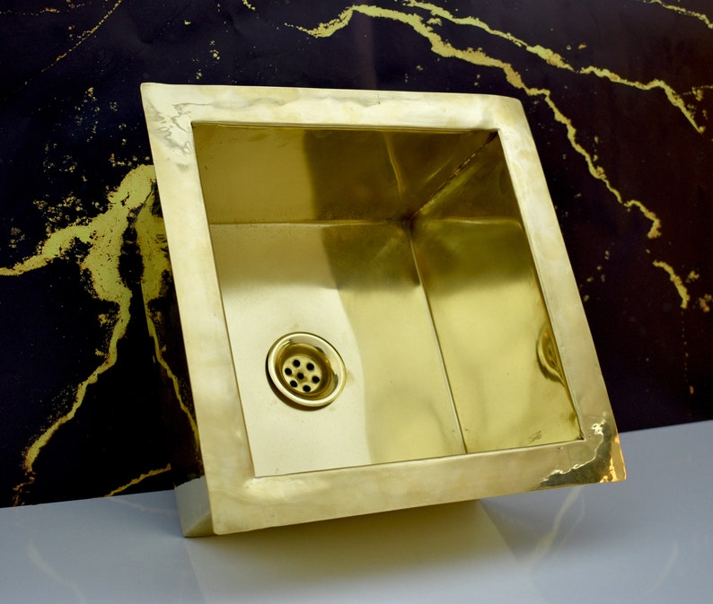 Unlacquered Brass Undermount Smooth Sink