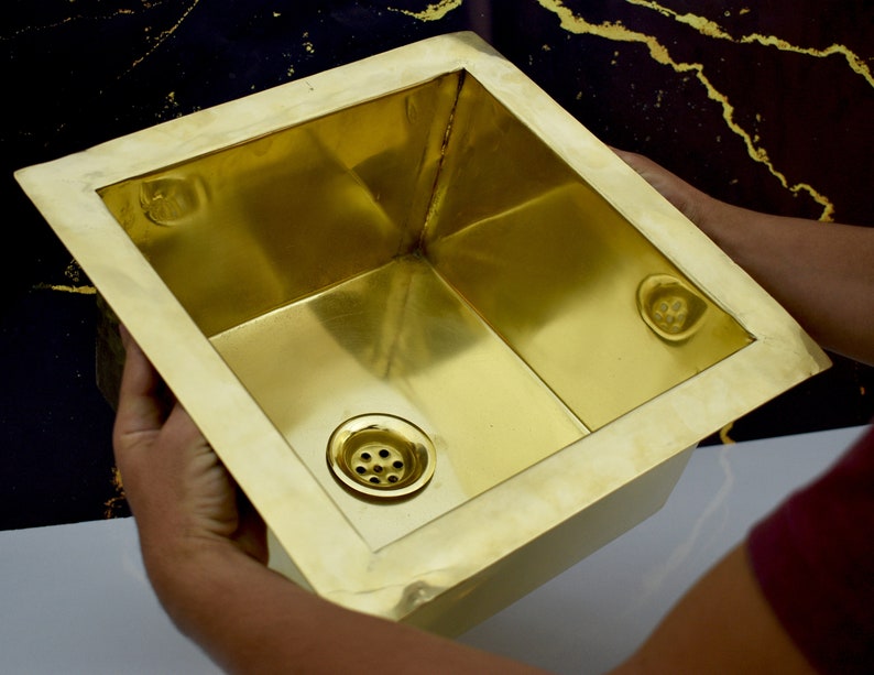 Unlacquered Brass Undermount Smooth Sink