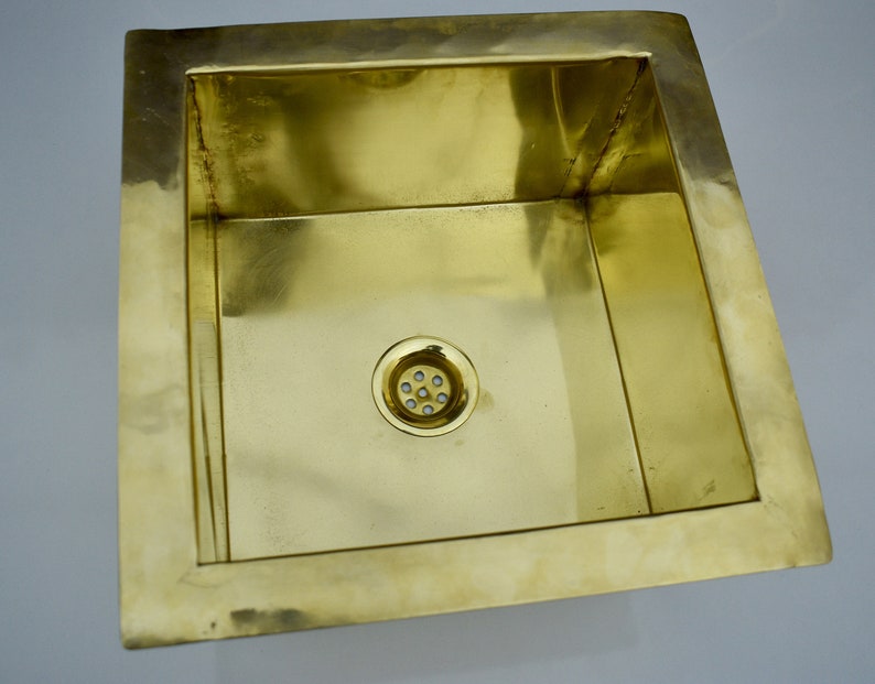 Unlacquered Brass Undermount Smooth Sink