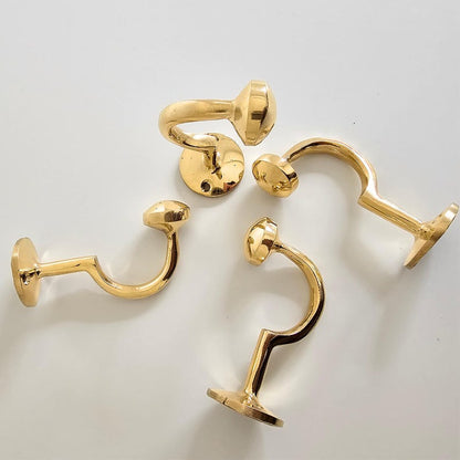 Solid Brass Mushroom Wall Hook