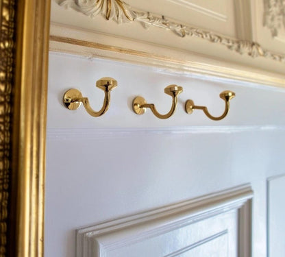 Solid Brass Mushroom Wall Hook