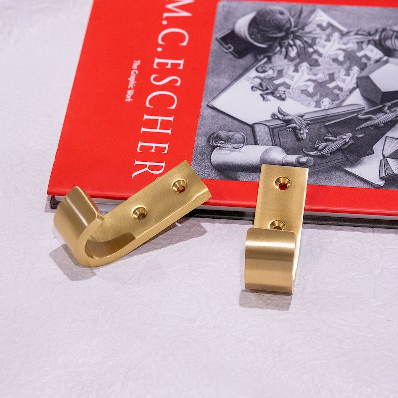 Joplin Solid Brass Modern Wall J Hook