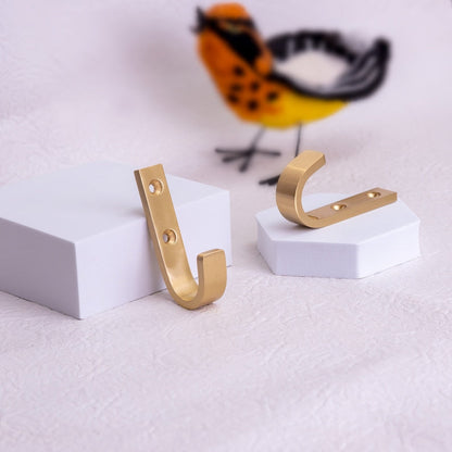 Joplin Solid Brass Modern Wall J Hook