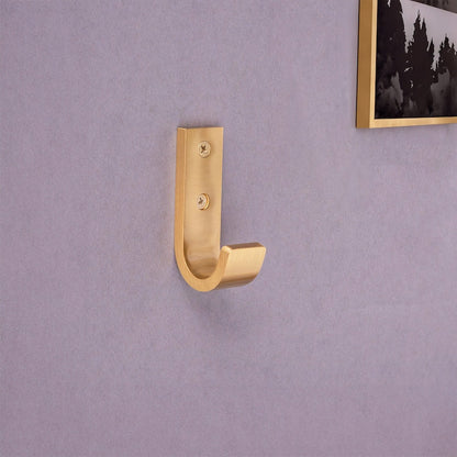 Joplin Solid Brass Modern Wall J Hook