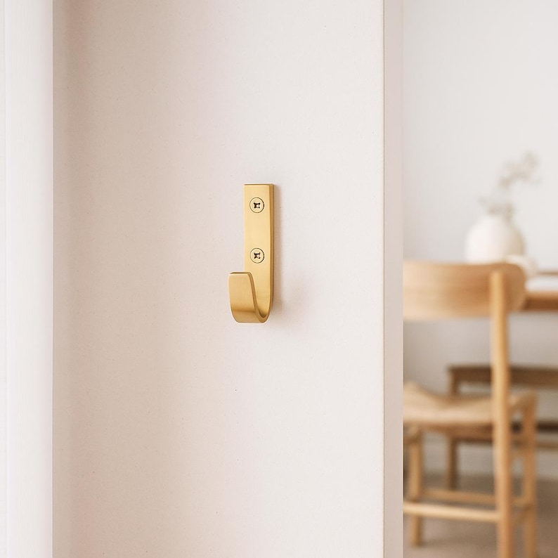Joplin Solid Brass Modern Wall J Hook