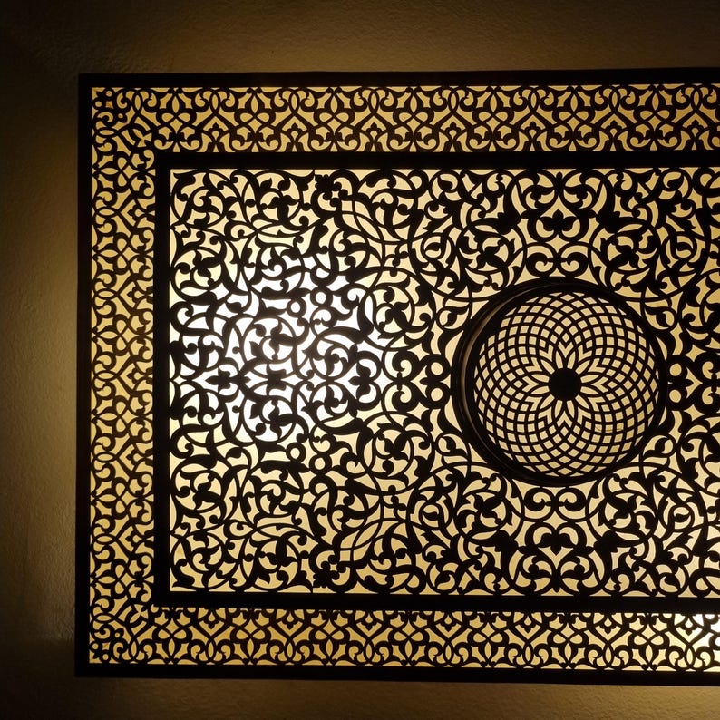 Moroccan Hand-Pierced Brass Ceiling Light