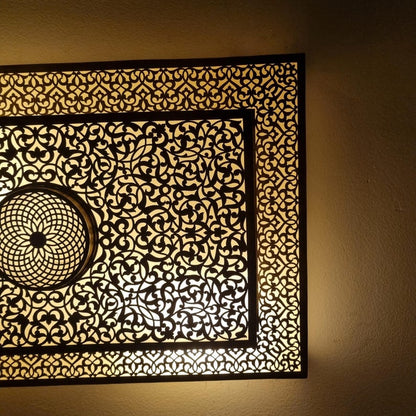 Moroccan Hand-Pierced Brass Ceiling Light