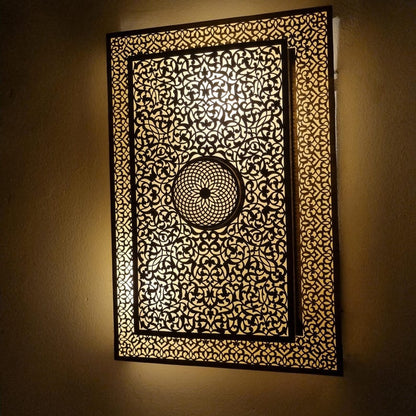 Moroccan Hand-Pierced Brass Ceiling Light