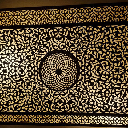 Moroccan Hand-Pierced Brass Ceiling Light