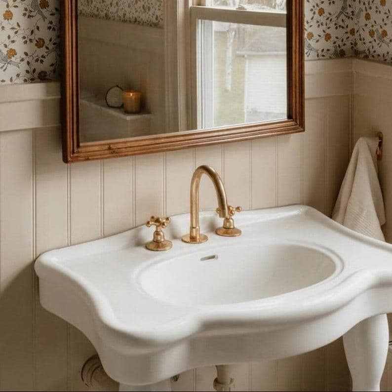 Artisan Widespread Brass Bathroom Faucet
