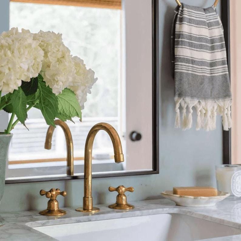 Artisan Widespread Brass Bathroom Faucet