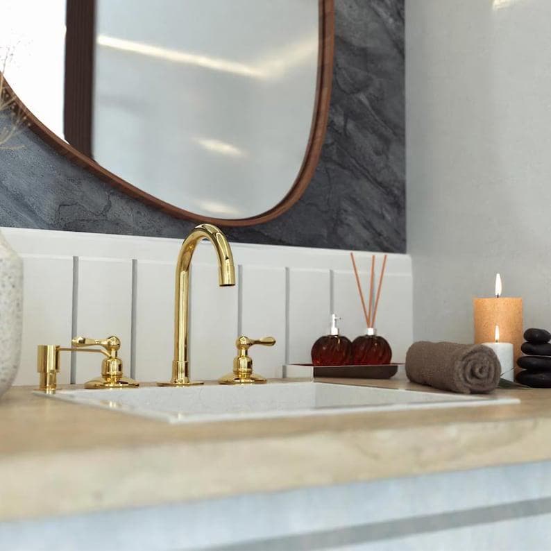 Artisan Widespread Brass Bathroom Faucet