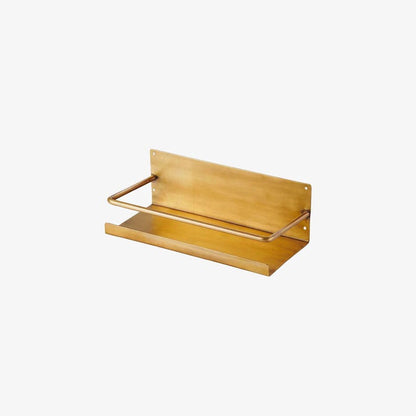 Solid Brass Floating Wall Shelf Modern Minimalist Storage