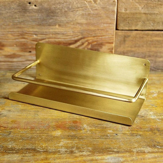 Solid Brass Floating Wall Shelf Modern Minimalist Storage