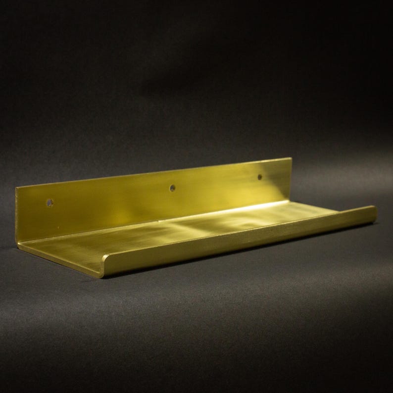 Solid Brass Floating Shelf for Bathroom & Kitchen