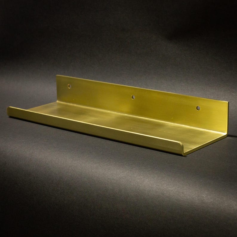 Solid Brass Floating Shelf for Bathroom & Kitchen