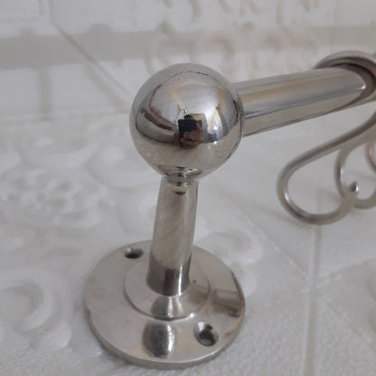 Handcrafted Unlacquered Nickel Brass Pot Rack