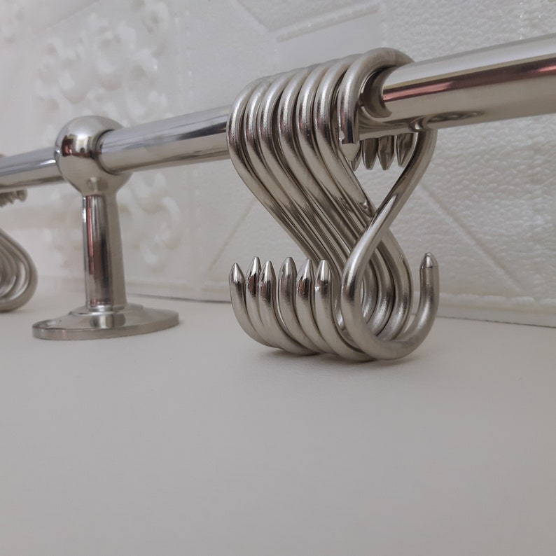 Handcrafted Unlacquered Nickel Brass Pot Rack