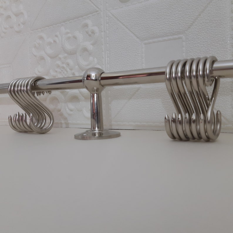 Handcrafted Unlacquered Nickel Brass Pot Rack