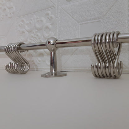 Handcrafted Unlacquered Nickel Brass Pot Rack