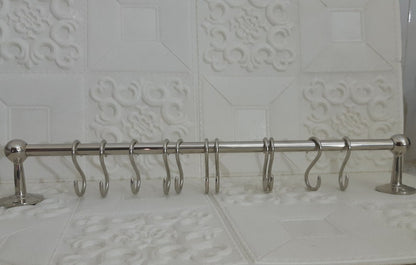 Handcrafted Unlacquered Nickel Brass Pot Rack