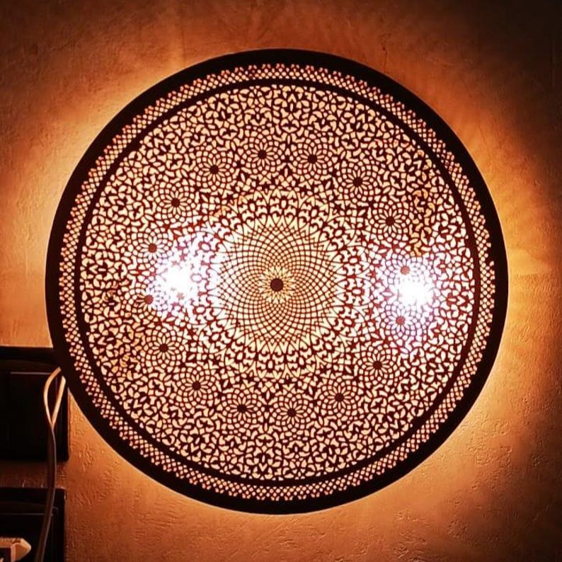 Mandala Filigree Brass Sconce  Sunburst Series
