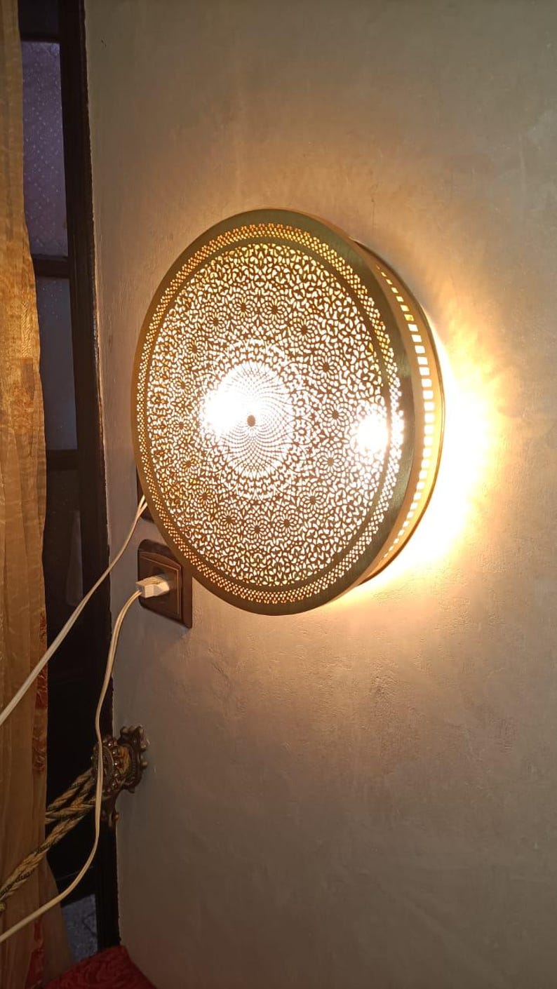 Mandala Filigree Brass Sconce  Sunburst Series