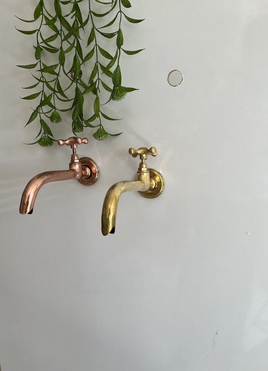Long-Reach Laundry or Utility Tap Polished Brass