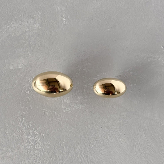 Unlacquered Solid Brass Oval EARBY Cabinet Knobs