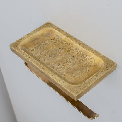 Luxury Solid Brass Toilet Paper Holder with Shelf