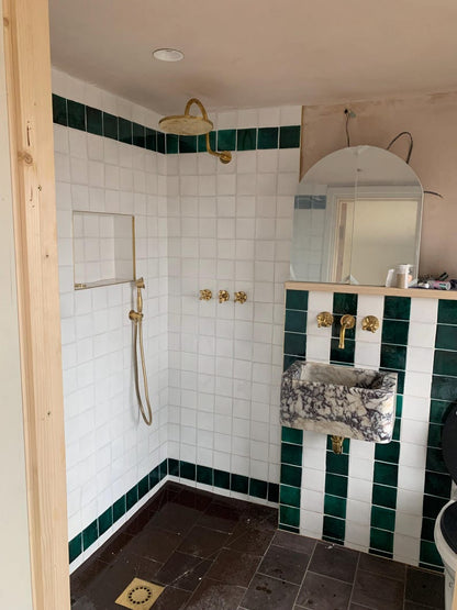 High-Arc Brass Rainfall Shower Head