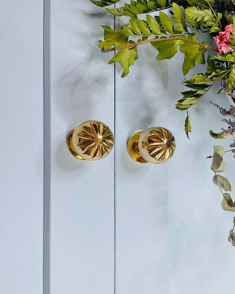 Faceted Cabinet Knob Made from Recycled Brass