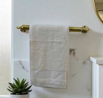 Unlacquered Brass Towel Rod Holder for Bathroom