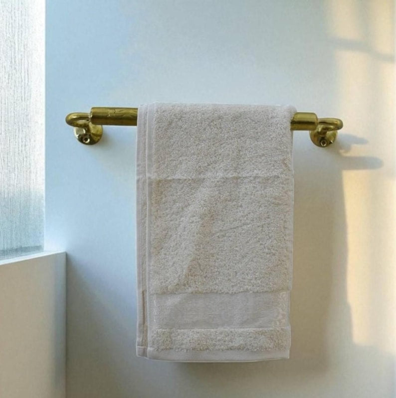 Unlacquered Solid Brass Towel Bar