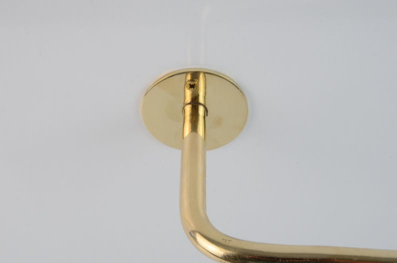 Unlacquered Brass Wall Mounted Toilet Paper Holder